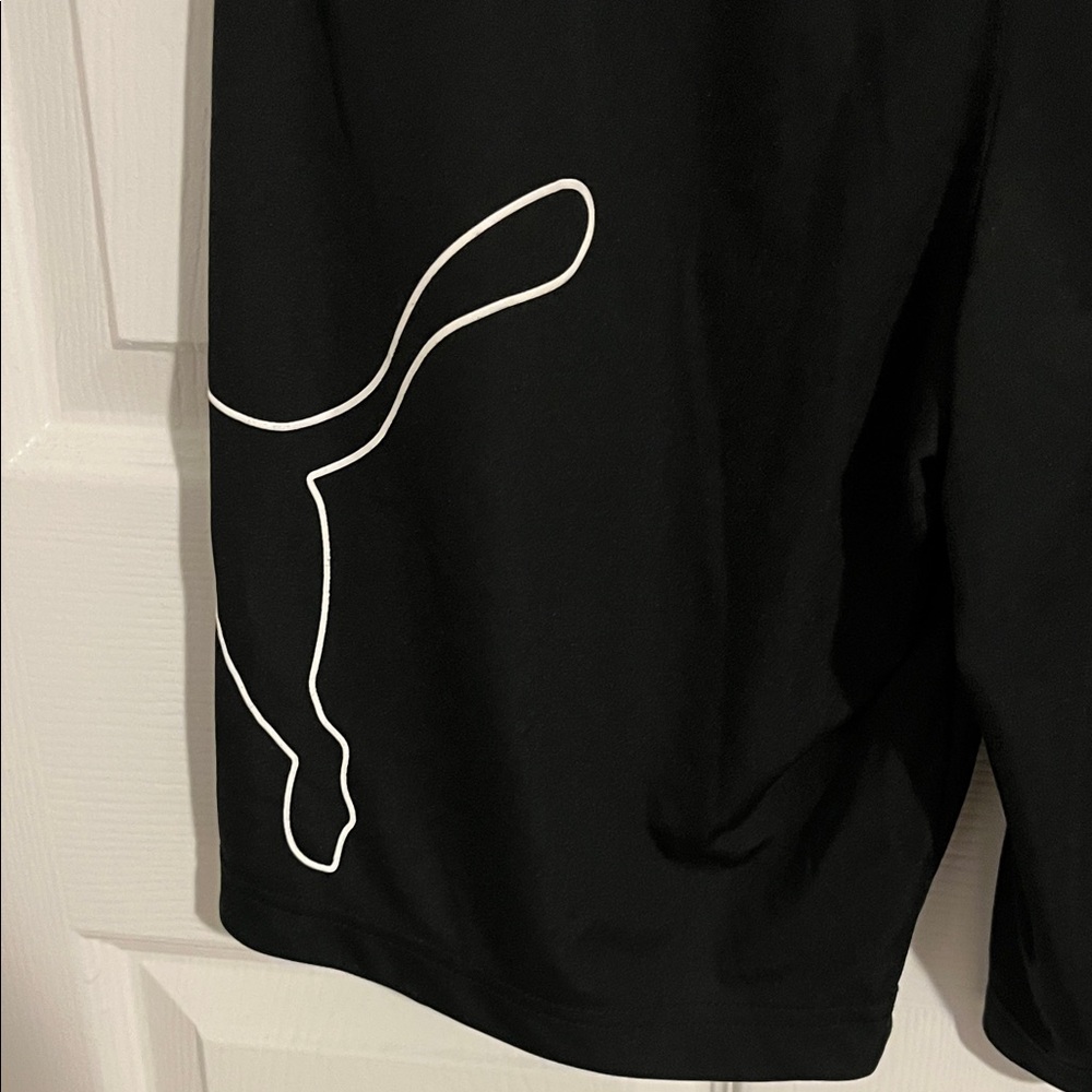 Puma Black Athletic Shorts Sporty Soccer Fitness Sporty Summer Gym Blokecore - Picture 9 of 10